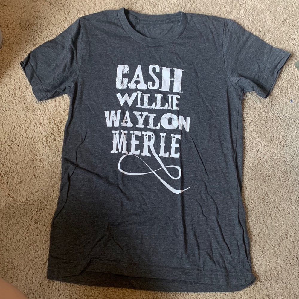 Charcoal grey t-shirt (Cash, Willie, Waylon, Merle)